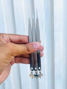 Pince à épiler professionnelle durable avec logo personnalisé, pointe en fibre, en acier inoxydable pour extensions de cils (12-14cm) - Product Image 3