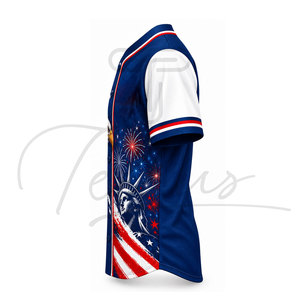Último Diseño de Camiseta de Béisbol para Hombre a Precio Económico, Color Sólido, Talla Personalizada, Camiseta de Béisbol Sublimada, Uniformes - Product Image 4