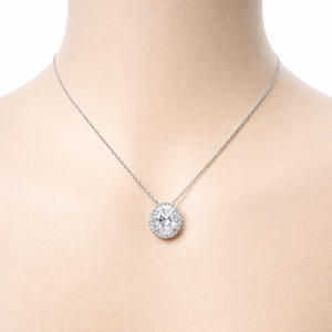 Collar de Diamantes Ovalados Creados en Laboratorio con Certificación IGI, Color DEF, Claridad VS VVS, Plata de Ley 925, Oro Sólido de 14K y 18K, Joyería Fina - Product Image 4