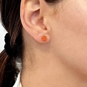 5-7mm Genuine Carnelian Gemstone <b>Stud</b> Earrings Classic 925 Sterling <b>Silver</b> Jewelry Gold Plating Handmade July Birthstone Gift - Product Image 5