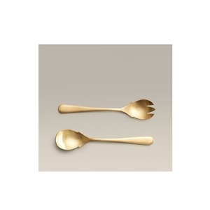 Ensemble de cuillères et fourchettes à salade en métal de haute qualité avec poignée ergonomique en acier inoxydable pour un service facile - Product Image 2