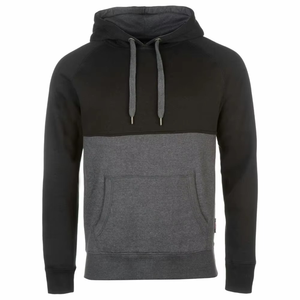 Custom Embroidered Logo Raglan <b>Hoodie</b> 100% Cotton Heavyweight Pullover Two Tone Fleece Hooded Sweatshirt Unisex Gym Wear - Product Image 5