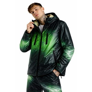 ODM Quick Shipping Custom <b>Utility</b> Heat Reactive Winter Puffer <b>Jacket</b> with Hooded Zipper and Color Changing Thermochromic Fabric - Product Image 1