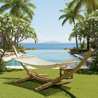 Hamac JNC en macramé fait main, minimaliste, écologique et durable pour balcon, jardin, terrasse, meubles d'extérieur