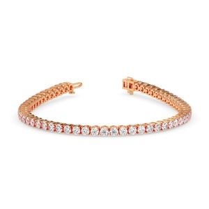 18K Yellow Gold Plated CZ Diamond Tennis Bracelet 4 Prong Setting Luxury Statement Bracelet WomEN Women Wholesale MOQ 1 Piece - Product Image 2
