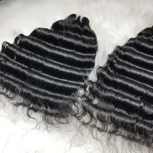 Achetez 1 obtenez 1 Vietnames cheveux de machine de trame de double génie ondulés profonds de haute qualité pour les fabricants de perruques de QHAIR