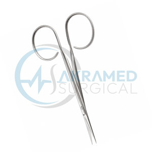 Tijeras Iris de Acero Inoxidable, Instrumento Quirúrgico Oftálmico Recto Reutilizable, Certificado CE, Precisión Manual, 11.5cm - Product Image 3