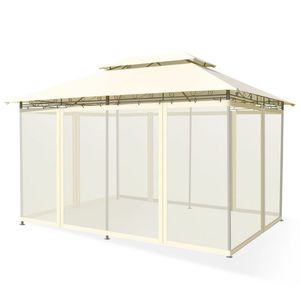 Tente de réception 10 x 13 pieds avec parois latérales en filet amovibles, pavillon de jardin extérieur - Product Image 1