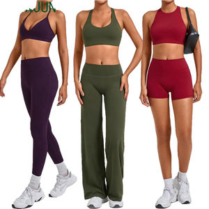 Ensemble de yoga pour femmes Active Wear, respirant, motif à carreaux, haut sans manches de haute qualité, 2 pièces, à prix avantageux - Product Image 1