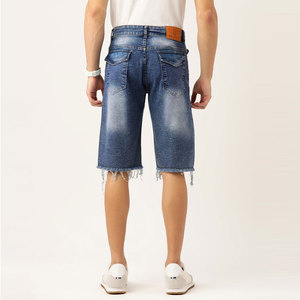 High Street Fashionable Quick Dry Men Jeans <b>Shorts</b> Plus Size Fresh Piece Breathable Cotton Made Men Denim Jorts - Product Image 4