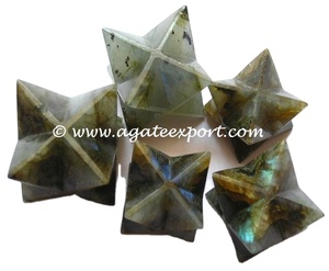 Gran curación Ojo de Tigre Merkaba estrella tallada Feng Shui ágata piedra preciosa - Product Image 3