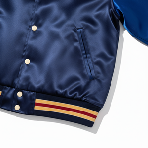 Premium Custom Multi-Color Satin Varsity <b>Jacket</b> with Detailed Panel <b>Work</b> letterman <b>jacket</b> low moq - Product Image 4