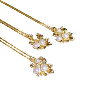 Collier de perles Sakura romantique de haute qualité, tailles dégradées 4-5-6, bijou pendentif tendance pour le travail - Product Image 5