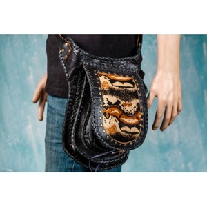 LW NOUVEAU style Sacs de taille Unisexe en cuir Biker Bag Motorcycle Belts Hip Pocket Bum Bags - Product Image 2