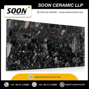 SOON CERAMIC PALISSANDRO FLUTED PEBBLE BLACK Calcite Grande dalle polie Design moderne écologique 3D Décoration murale pour salon - Product Image 4