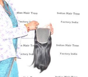 Closure HD 6*6 Lisse pour femmes, cheveux humains indiens, fabrication artisanale, double tirage à la machine, vente en gros, extension de cheveux naturels avec cuticules intactes - Product Image 3