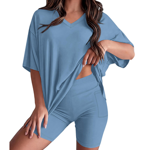 Ensemble d'été de qualité supérieure pour femmes, ultra doux, respectueux de la peau et respirant, produit élégant, ensemble moderne pour femmes - Product Image 1