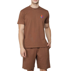Custom Made <b>Design</b> Wholesale Summer Breathable High Quality <b>T</b>-<b>Shirt</b> & <b>Shorts</b> <b>Set</b> Solid Color 100% Cotton Made Cheap Price <b>Men</b> - Product Image 1