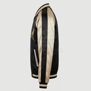 เสื้อแจ็คเก็ตซูคาจังแฟชั่นพรีเมียมสำหรับผู้ชาย คอตั้ง ผ้าซาตินเรียบด้านหน้า น้ำหนักเบา ทันสมัย ปักลาย สไตล์สตรีท - Product Image 3