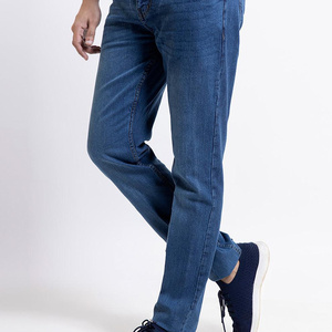 <b>Men</b> Casual Mid Distressed Denim <b>Jeans</b> Straight Solid Woven Trendy Streetwear Winter Summer Breathable Comfortable Daily Wear - Product Image 2