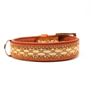 Handmade Luxury <b>Leather</b> Hand Tooled Dog Collar Top Indian Wholesale Manufacturer Supplier Customization Available - Product Image 5