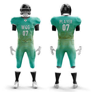 <b>Men's</b> 100% Polyester Moisture Wicking Custom Printed Drawstring Closure American Football Jersey Shorts Set Plus Size Quick Dry - Product Image 1
