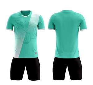 Conjunto de fútbol de malla lisa en poliéster, de secado rápido y transpirable, colección de verano para equipos de fútbol. - Product Image 4