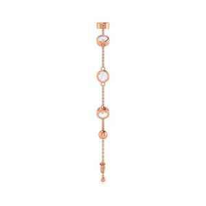 Minimalist Bezel Set Diamond Link <b>Bracelet</b> <b>Rose</b> <b>Gold</b> Plated 925 Silver Fine Bangle - Product Image 1