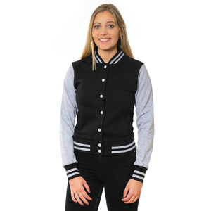 Veste varsity courte sur mesure avec manches en laine, pour femmes, en vente en ligne à prix abordable - Product Image 5