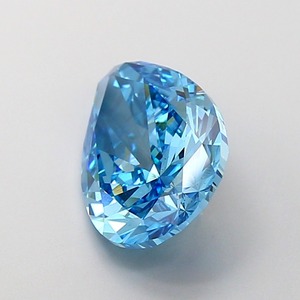 Diamant de laboratoire en forme de poire de 4,01 carats, couleur bleu vif fantaisie, clarté VS1, polissage excellent, pierre précieuse de luxe haut de gamme - Product Image 3
