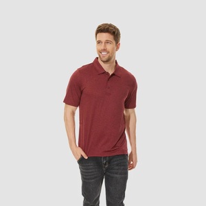Polo en tricot bleu marine à manches courtes pour homme, couleur unie, style décontracté, coupe classique, col boutonné - Product Image 3