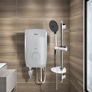 เครื่องทำน้ำร้อนติดผนัง LED ติดผนัง CX9i ทำจากพลาสติก ABS ไม่มีถังอาบน้ำ3.5KW สีเงินมีคุณภาพสูงแบบอังกฤษ - Product Image 2