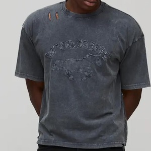 เสื้อยืดโอเวอร์ไซส์ทรงบ็อกซี่ พรีเมียม ผ้าฝ้าย 100% สไตล์วินเทจ ลุคย้อนยุคฟอกสี เสื้อยืดพิมพ์ลายตามสั่ง เสื้อยืดครอปสำหรับผู้ชาย - Product Image 4