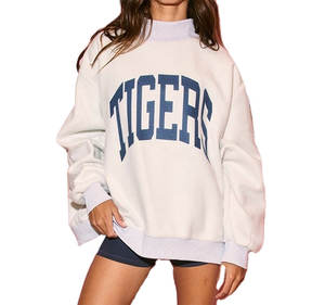 Sudadera de Invierno con Cuello Alto para Mujer, Personalizada con Logotipo, Aplique Frontal Bordado, Tejido Grueso de 180 g/m², Poliéster/Algodón - Product Image 3