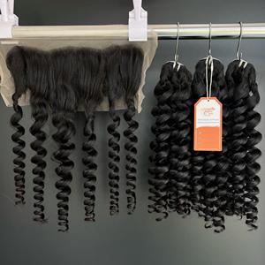 Extensiones de cabello humano de trama rizada profunda virgen cruda alineada con cutícula completa proveedor al por mayor sin derramamiento de enredos crudos sin procesar - Product Image 4