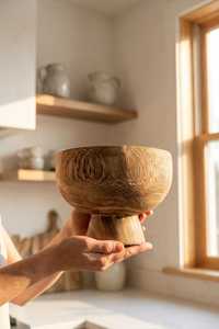 ชามไม้ทำมือคุณภาพพรีเมียมสำหรับใช้บนโต๊ะอาหาร - Product Image 3