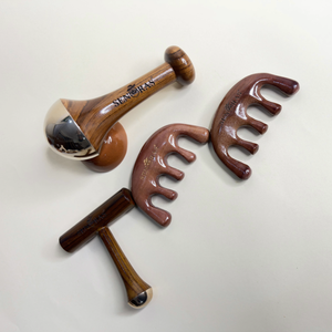 Masajeador Manual Facial y Corporal Senoras con Mango Curvo de Madera para Reafirmar la Piel, con Logotipo Personalizado, Modelo 003, Superventas - Product Image 2