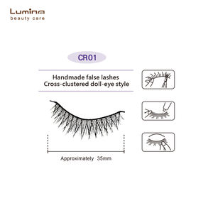 Pestañas de alta calidad 10 pares de pestañas postizas hechas a mano CR01 - Product Image 2