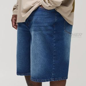 Shorts de Mezclilla Personalizados de Marca, Estilo Y2K, para Verano, Casuales, de Algodón Elástico, para Uso Diario - Product Image 6