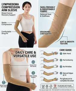 Women <b>Arm</b> Compression Sleeve Seamless Spandex Elastic Support Gloves for Daily Care <b>Massage</b> - Product Image 6