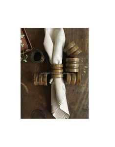 Juego de servilleteros de madera de granja rústica para decoraciones de mesa de comedor de vacaciones fiestas bodas banquetes cenas reuniones - Product Image 3