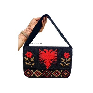 Bolso de Hombro Vintage a Rayas con Cuentas para Mujer, con Diseño Floral y La Dolce Vita, Hecho a Mano con Detalles de Cuentas, Bolso de Moda - Product Image 6