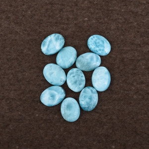 Larimar Natural del Caribe, Cabujón Suelto, Corte Redondo y Ovalado, Piedras Azules, Todos los Tamaños Calibrados Disponibles para Fabricantes de Joyería - Product Image 4