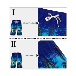 Pantalones Cortos de Playa para Hombre con Estampado Animal, Personalizados con Transferencia Térmica, Tejidos en Lona, de Secado Rápido, Servicio OEM, Venta al Por Mayor - Product Image 3
