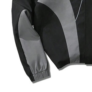 Sweat à capuche coupe-vent pour homme en nylon/coton, décontracté, écologique, respirant, style streetwear, service OEM, logo frontal - Product Image 3