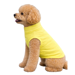 เสื้อยืดกันแดดสำหรับสุนัข สีเหลือง น้ำหนักเบา ป้องกันรังสียูวี เสื้อสำหรับสัตว์เลี้ยงฤดูร้อน เนื้อผ้านุ่ม ยืดหยุ่น ระบายอากาศได้ดี ให้ความเย็นสบาย - Product Image 3