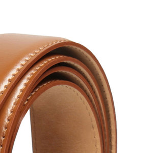 Cinturón de Vestir de Cuero de Alta Calidad 2024 en Color Sólido, Precio de Mayoreo de Lujo, Cinturones de Cuero Genuino Hechos en Fábrica, Servicio OEM - Product Image 2