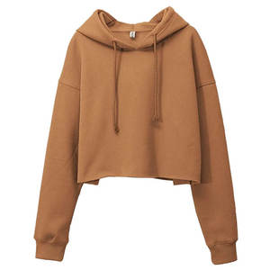 Sudadera Corta con Capucha para Mujer al por Mayor, Sudadera Corta Lisa para Mujer, Sudaderas Cortas Personalizadas y Conjuntos de Sudaderas con Pantalones Acampanados - Product Image 2