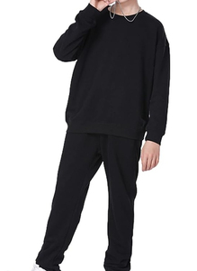 Ensemble de survêtement deux pièces pour bébés garçons, imprimé couleur personnalisé, en coton biologique 100%, pantalon de jogging et sweat à capuche, vente chaude - Product Image 3