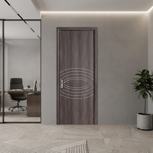 Puerta de Panel Liso de MDF con Acabado de Madera de Roble y Teca, Resistente a la Humedad, Estilo Moderno y Lujoso, Venta al por Mayor de Fábrica para Interiores - Product Image 2